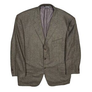 Samuelsohn Wool Cashmere Blazer Textured Brown Sport Coat Canada 48 R